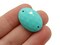 8 25mm Faceted Oval Turquoise Blue Sew On Vintage Plastic Cabochons
